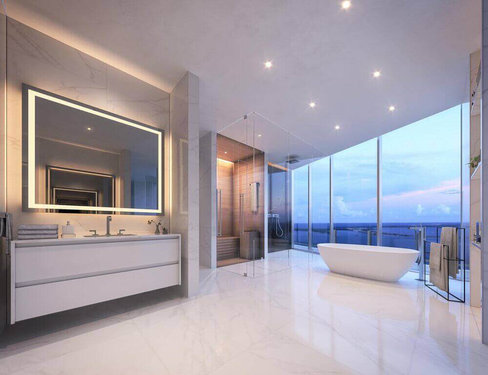 Penthouse bathroom | Source: Aston Martin Residences Miami