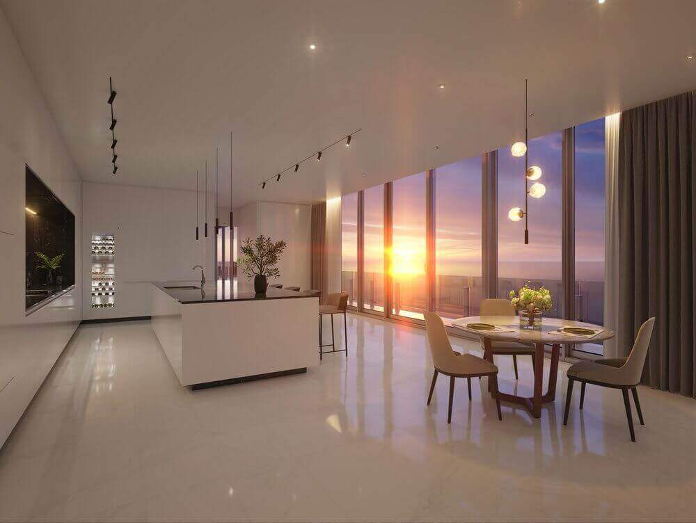 Minimalist modern design | Source: Aston Martin Residences Miami