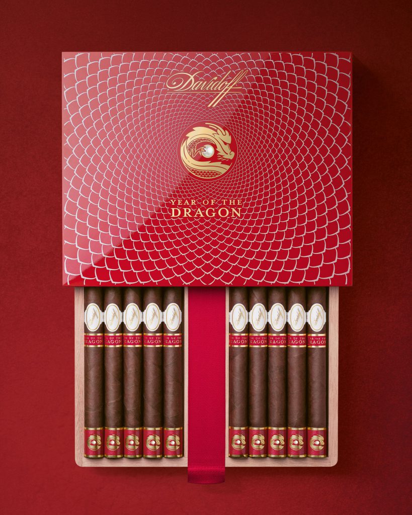 The elegant packaging of The Davidoff Year of The Dragon Cigars | source: nextCIGAR