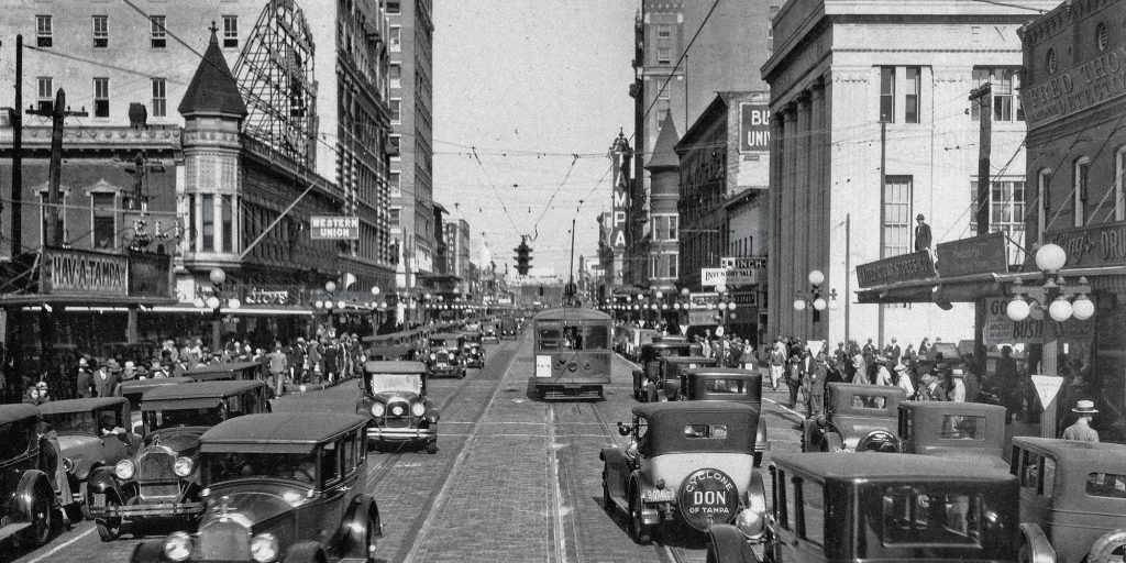 1920's Franklin Street in Downtown Tampa | Source Tampa Magazine