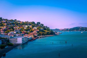 Sausalito, California coastline.